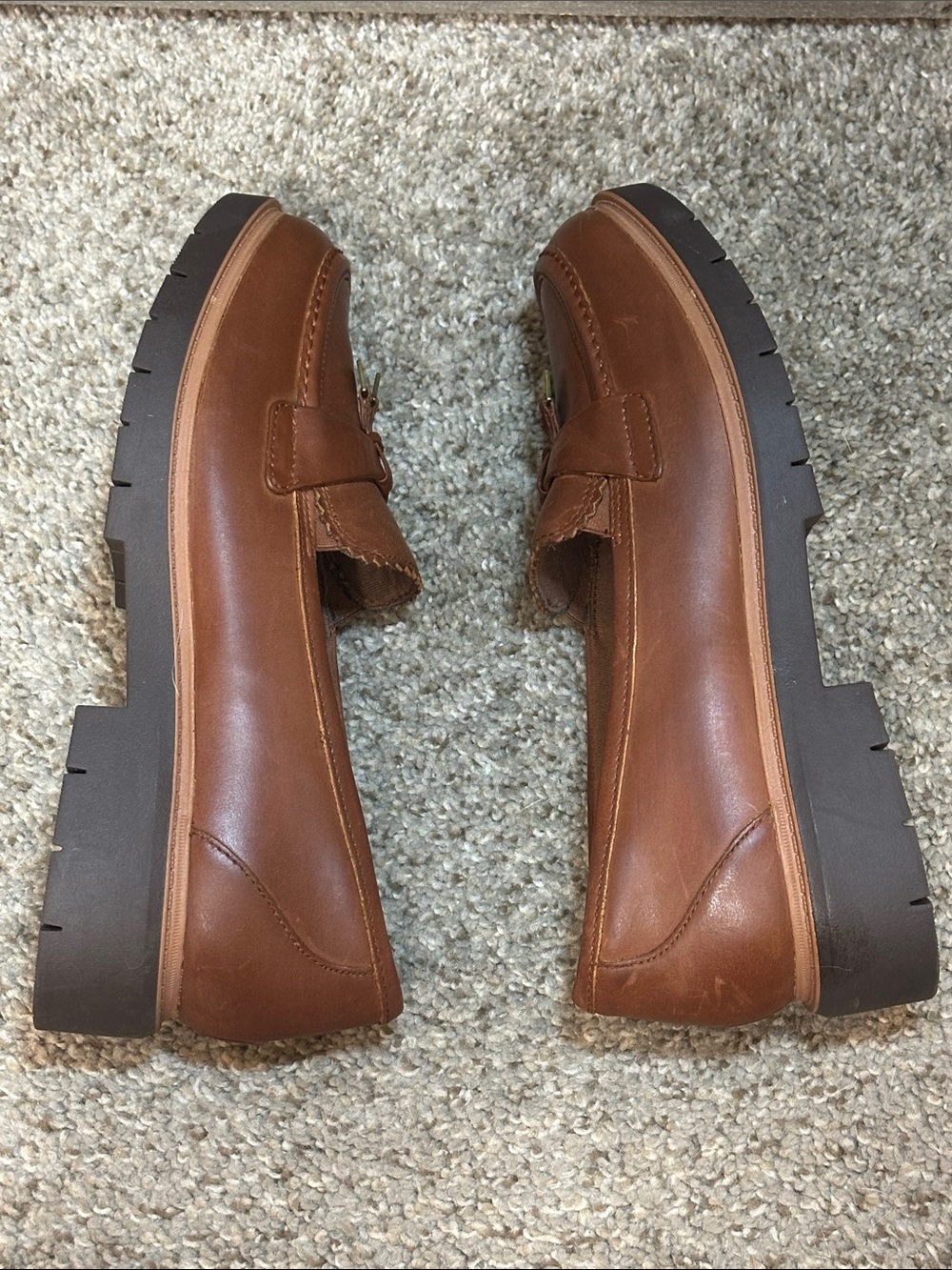 Clarks Collection Leather Loafer w. Tassel Westlynn Bella Tan Size 8 - Picture 4 of 8